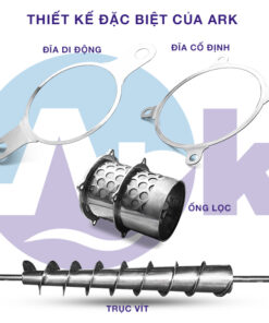 Máy ép bùn trục vít đa đĩa các bộ phận của trục vít