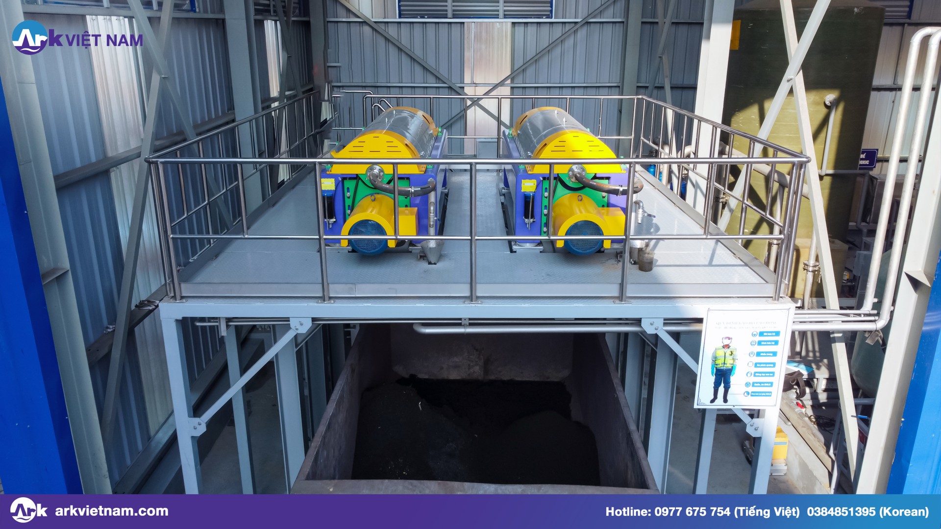 Dự án Máy vắt nước ly tâm xử lý bùn tại Công ty Ngôi Sao Xanh