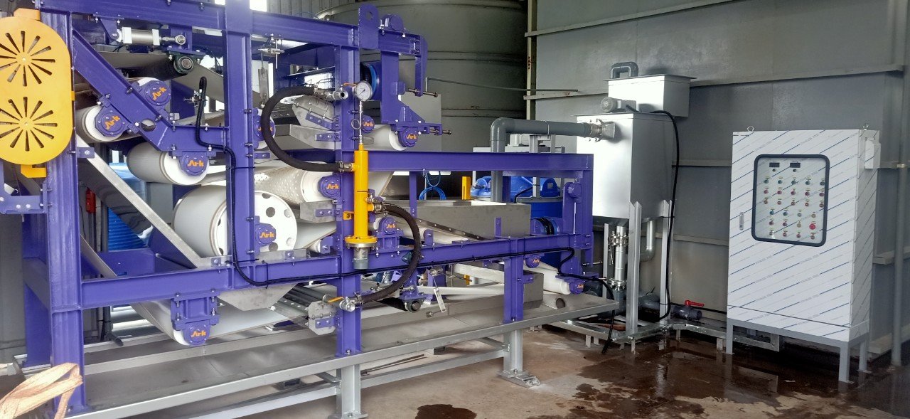 Belt press project for food factory in Hai Duong